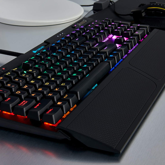 Best Value Corsair K70 RGB MK.2 Mechanical Gaming Keyboard (Cherry MX Silent Switches: Linear and Quiet, Per Key Multi-Colour RGB Backlighting, Aluminium Chassis, QWERTY UK Layout) - Black