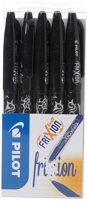 Best Value Pilot Frixion Erasable Rollerball Pen Set - Black, Pack of 5