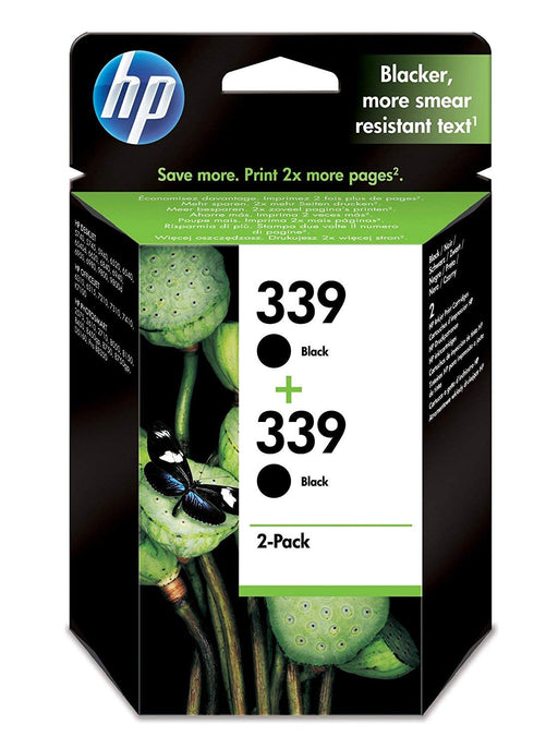 Best Value HP C9504EE 339 Original Ink Cartridges, Black, Pack of 2