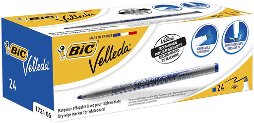 Best Value BIC Velleda 1721 Whiteboard Pens - Blue, Box of 24