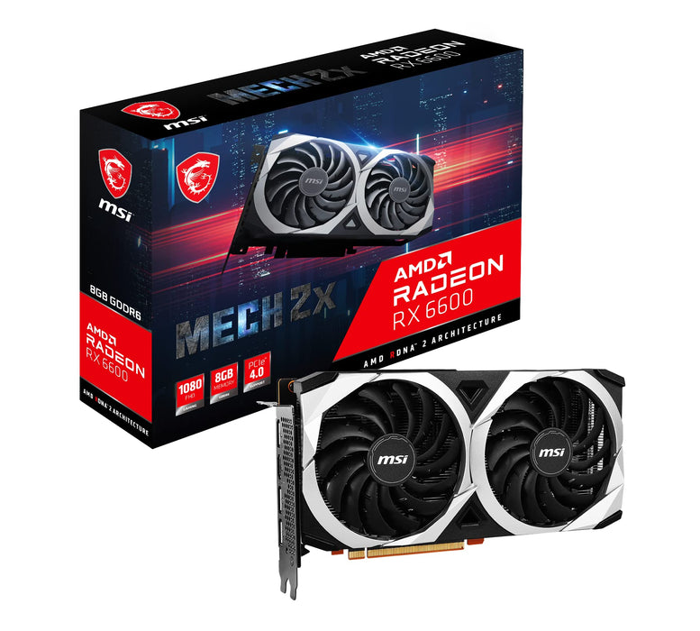 MSI RX 6600 MECH 2X 8G AMD Radeon RX 6600 8GB GDDR6 Graphics Card