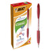 Best Value BIC Atlantis Clic Ball Pen 1.0mm Box of 12 - Red