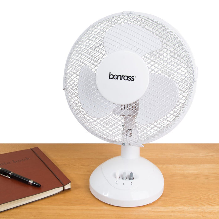 Best Value Benross 43910 Essential Desk Fan, 9-Inch, 30 W