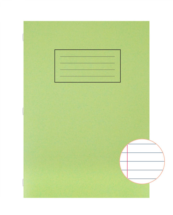 Best Value Silvine Exercise Book Ruled and Margin 80 Pages A4 Green Ref EX110 [Pack of 10]