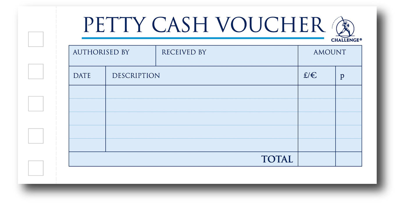 Best Value Challenge 280 x 141 mm Duplicate Petty Cash Book, Carbonless, 200 Pages, Set of 1