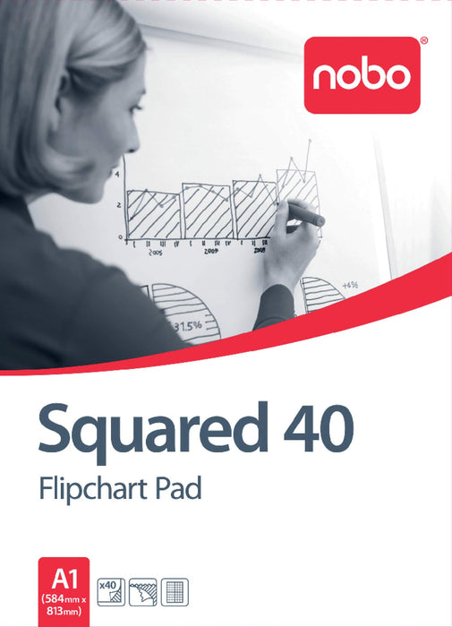 Best Value Nobo Flipchart Pad, A1, Squared, 40 Sheets, 34631166