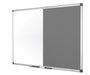 Best Value Bi-Office Combination Board Maya, Grey Felt/Magnetic, Aluminium Frame, 90 x 60 cm