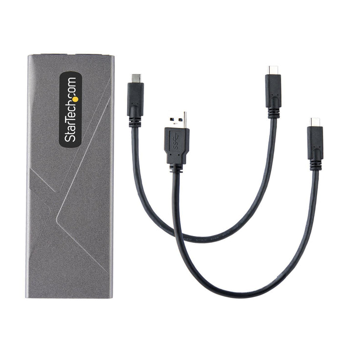 StarTech.com USB-C 10Gbps to M.2 NVMe or M.2 SATA SSD Enclosure Tool-free