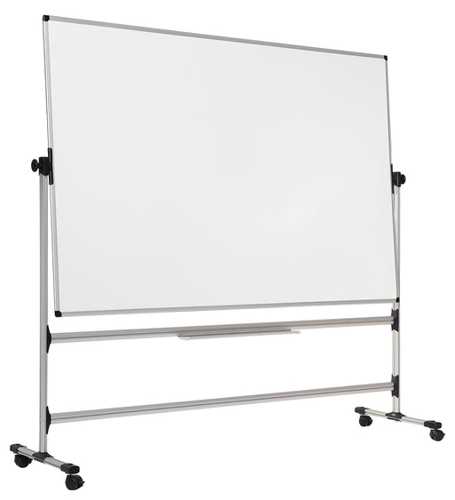 Best Value Bi-Office Earth - Revolving Whiteboard, Melamine, Mobile Board with Aluminium Frame, 150 x 120 cm