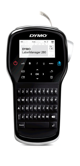 Best Value Dymo S0968960 Label Manager 280 Handheld Label Maker Qwerty Keyboard (with UK Plug) Black