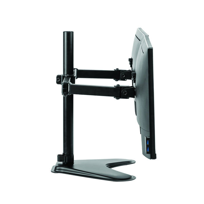 Best Value Fellowes Professional Series Free Standing Dual Horizontal Monitor Arm with Tilt Pan/Rotate Functions