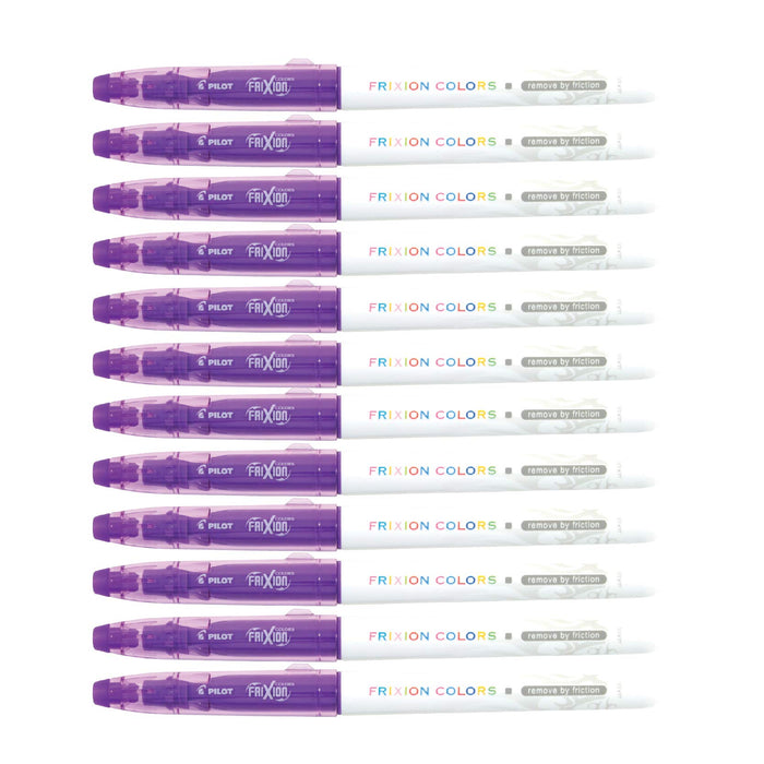 Best Value Pilot Frixion Colors Erasable Fibre Tip Colouring Pen - Violet, Pack of 12