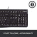 Best Value Logitech K120 Wired Keyboard for Windows, USB Plug-and-Play, Full-Size, Spill Resistant, Curved Space Bar PC/Laptop, QWERTY UK Layout - Black