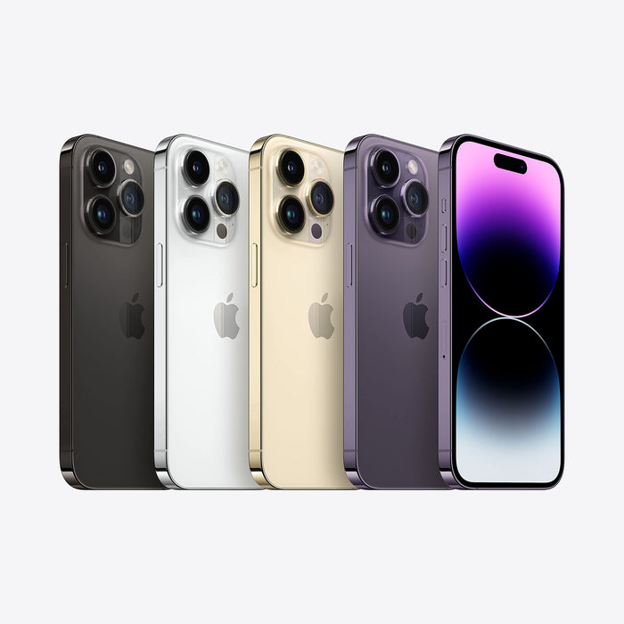 Apple iPhone 14 Pro - 5G smartphone - dual-SIM / Internal Memory 512 GB - OLED display - 6.1" - 2556 x 1179 pixels (120 Hz) - 3x rear cameras 48 MP, 12 MP, 12 MP - front camera 12 MP - deep purple