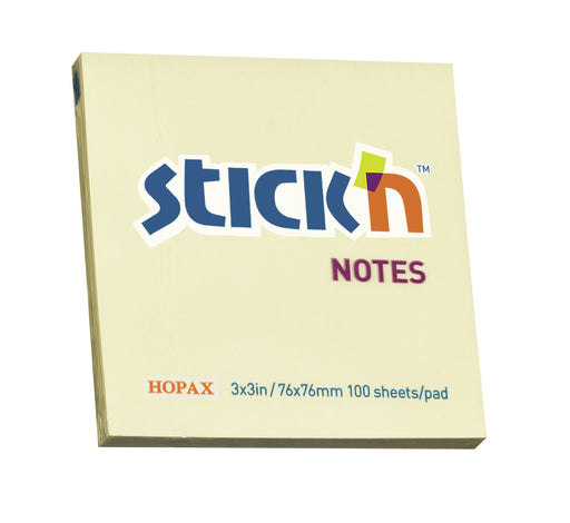 Best Value Stick N 76x76mm Pastel Sticky Note - Yellow