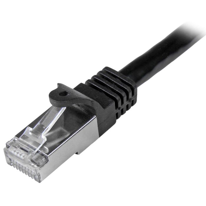 Best Value StarTech.com N6SPAT1MBK 1 m Cat6 Patch Cable, Shielded (SFTP) Snagless Gigabit Network Patch Cable, Black Cat 6 Ethernet Patch Lead