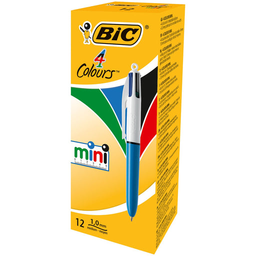 Best Value BIC 4 Colours Mini Ballpoint Pens 12 Box