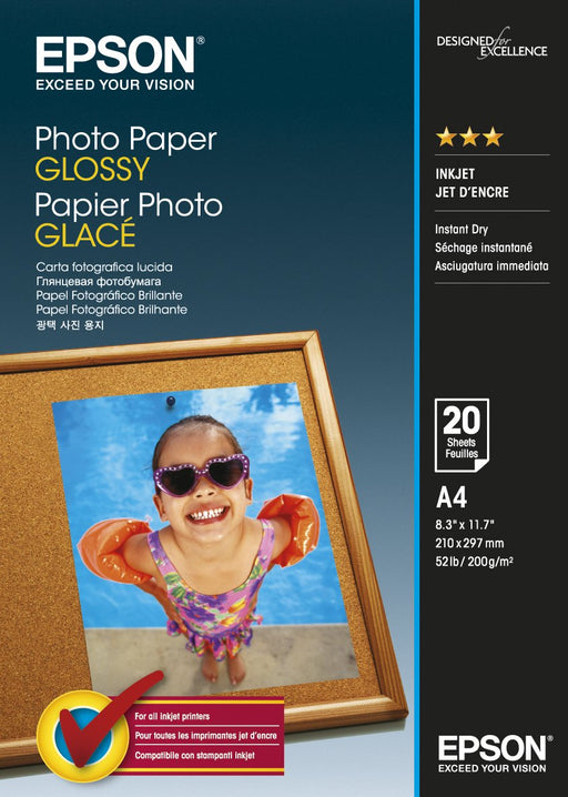 Best Value Epson A4 Glossy Photo Paper - White