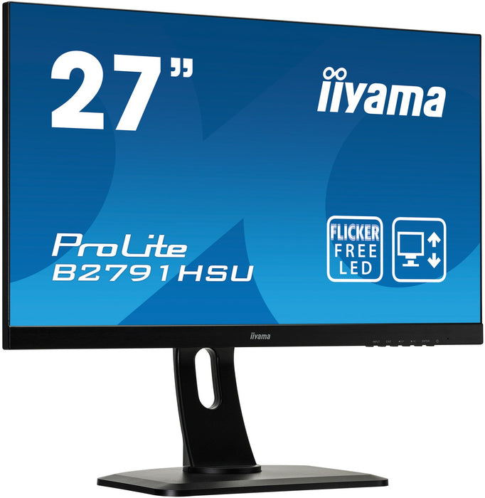 Best Value iiyama B2791HSU-B1 ProLite 27" Height Adjustable HD LED Monitor with USB - Black