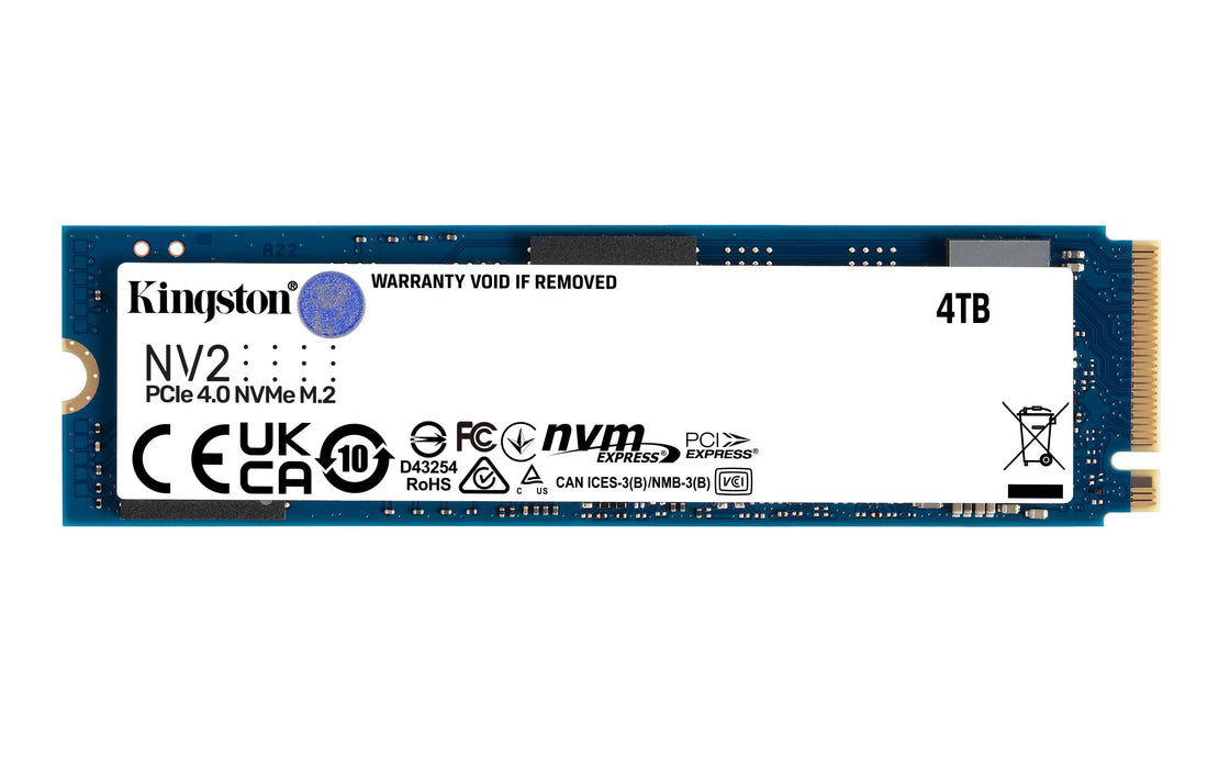 Kingston NV2 - SSD - 4 TB - internal - M.2 2280 - PCIe 4.0 x4 (NVMe)