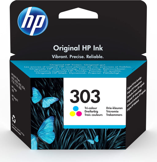 HP 303 - 4 ml - colour (cyan, magenta, yellow) - original - ink cartridge - for ENVY Photo 62XX, Photo 71XX, Photo 78XX, ENVY Inspire 72XX, 79XX, Tango, Tango X