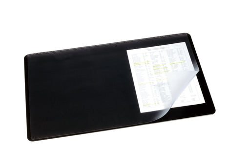 Best Value Durable 720201 Desk Mat with Transparent Overlay - Black