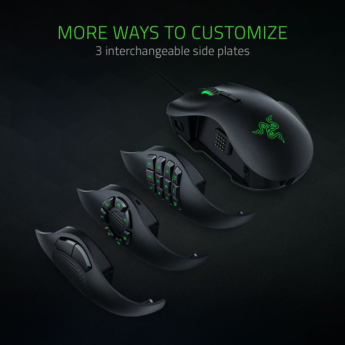 Razer Naga Trinity Laser 16000 DPI USB A Wired Optical Gaming Mouse