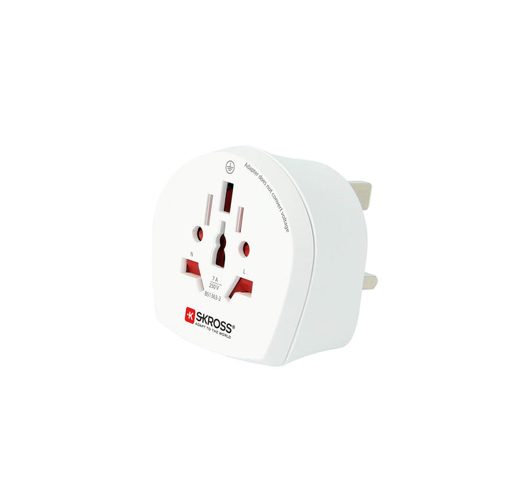 SKross Travel Adapter World-to-UK Earthed