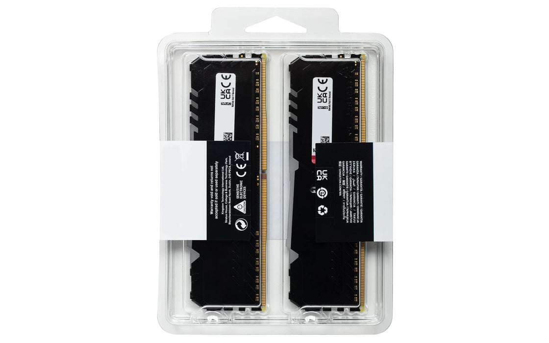 Kingston FURY Beast RGB - DDR4 - kit - 32 GB: 2 x 16 GB - DIMM 288-pin - 2666 MHz / PC4-21300 - CL16 - 1.2 V - unbuffered - non-ECC - black