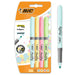 Best Value Bic Highlighter Grip Pens - Assorted Pastel Colours, Pack of 4