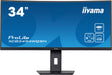 iiyama ProLite XCB3494WQSN-B5 - LED monitor - curved - 34" - 3440 x 1440 UWQHD @ 120 Hz - VA - 300 cd/m² - 3000:1 - 0.4 ms - HDMI, DisplayPort, USB-C - speakers - matte black