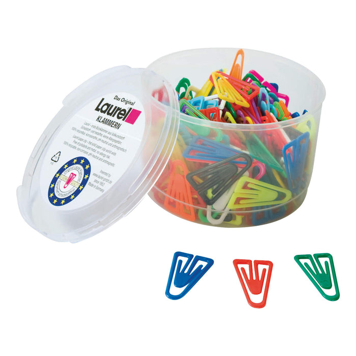 Best Value Rolling To No Brand Paperclips Plastic Non Magnetising 60mm Assorted Colours [Pack 75]