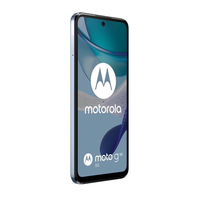 Motorola Moto G53 5G - 5G smartphone - dual-SIM - RAM 4 GB / Internal Memory 128 GB - microSD slot - LCD display - 6.5" - 1600 x 720 pixels (120 Hz) - 2x rear cameras 50 MP, 8 MP - front camera 16 MP - arctic silver