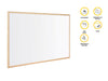 Best Value Bi-Office MP07001010 Whiteboard Budget, Wood Frame, 90 x 60 cm - White