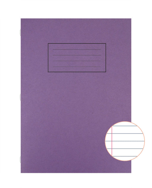 Best Value Silvine Exercise Book Ruled and Margin 80 Pages A4 Purple Ref EX111 [Pack of 10]