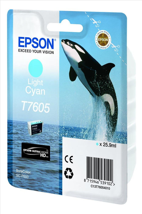 Best Value Epson C13T76054010 T7605 Ink Cartridge, Light Cyan, Genuine, Amazon Dash Replenishment Ready