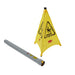 Best Value Rubbermaid Commercial 76 cm Pop Up Safety Cone with Multilingual Caution Imprint and Wet Floor Symbol - Yellow