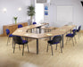 Dams International Rectangular Meeting Room Table with Oak Coloured MFC Top and Graphite Frame Flexi 1400 x 800 x 725 mm