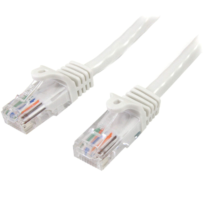 Best Value StarTech.com 45PAT1MWH Cat5e Patch Cable with Snagless RJ45 Connectors - 1m, White