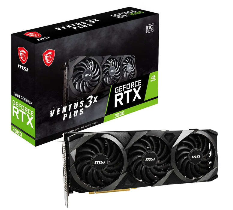 MSI NVIDIA GeForce RTX 3080 VENTUS 3X PLUS 12GB OC LHR GDDR6X Graphics Card