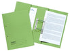 Best Value Exacompta Guildhall Pocket Spiral File, 355 x 250 mm, 420 gsm, Foolscap - Green, Pack of 25