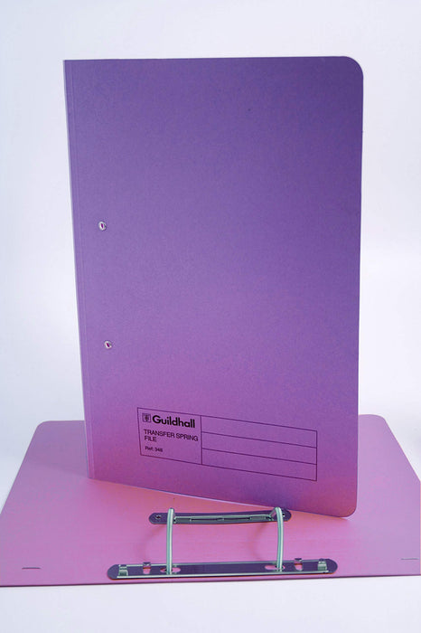 Best Value Exacompta Guildhall Spiral Files, 285 gsm, 355 x 250 mm - Mauve, Pack of 25