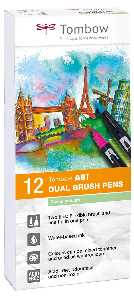 Best Value Tombow ABT Dual Brush Pen - Pastel (Pack of 12)