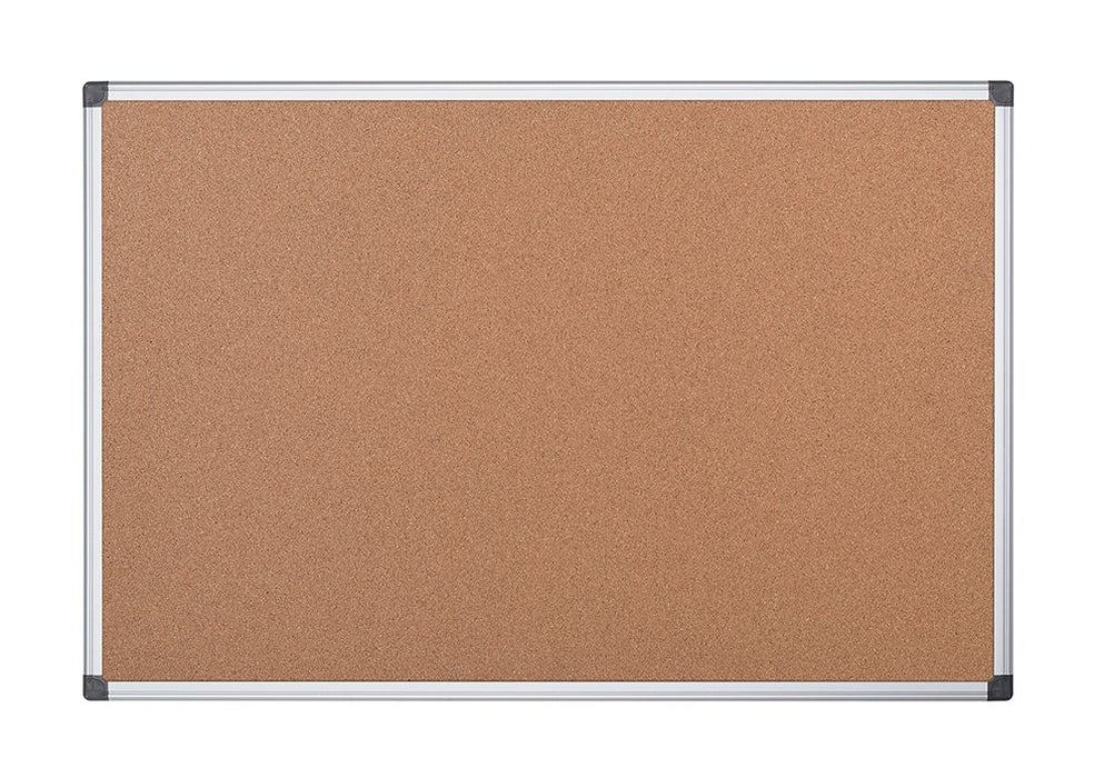 Best Value Bi-Office Maya Cork Notice Board Aluminium Frame 180x120cm