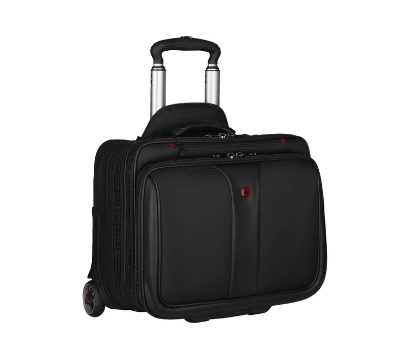 Best Value Wenger 600662 PATRIOT 17" 2-Piece Business Wheeled Laptop Briefcase , Padded laptop compartment with Matching 15.4" Laptop Case in Black {25 Litres}