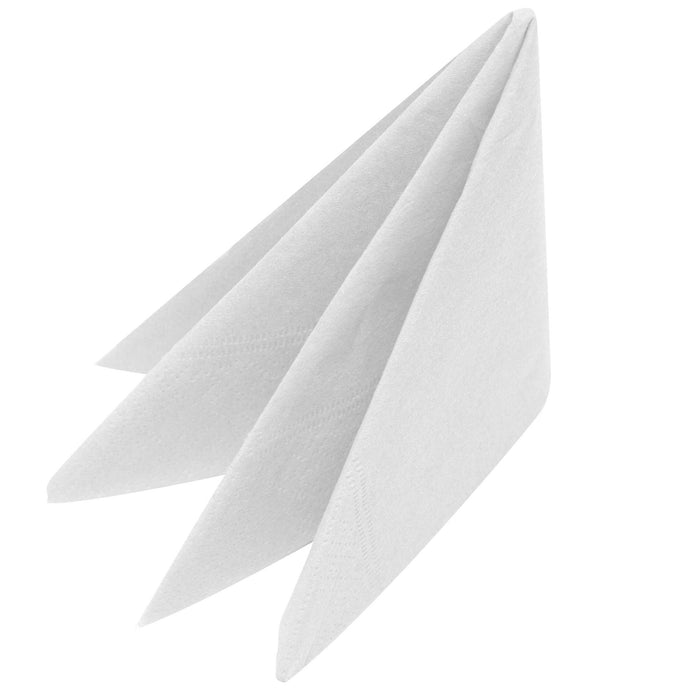 Best Value Swantex White Napkins 40cm 2ply - Pack of 125 | Disposable Napkins, Party Napkins, Paper Napkins