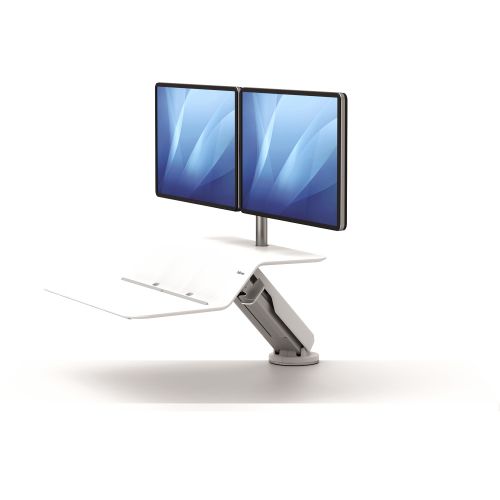 Best Value Fellowes Lotus RT Sit-Stand Workstation Dual White