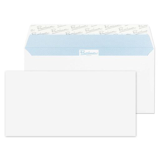 Best Value Blake Premium Office DL 110 x 220 mm 120 gsm Peel & Seal Wallet Envelopes (32215) Ultra White Wove - Pack of 500