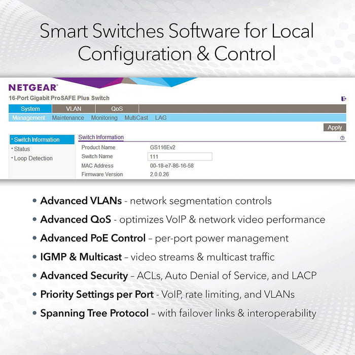 NETGEAR Smart MS510TXPP - Switch - L3 Lite - smart - 4 x 10/100/1000 (PoE+) + 2 x 100/1000/2.5G/5G (PoE+) + 2 x 100/1000/2.5G (PoE+) - desktop, rack-mountable - PoE+ (180 W)