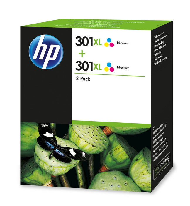 Best Value HP D8J46AE) 301XL High Yield Original Ink Cartridges, Tri-color, Pack of 2